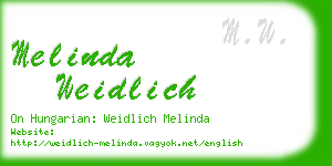 melinda weidlich business card